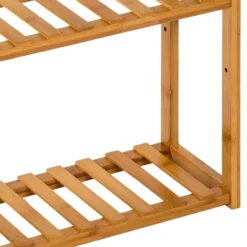 tectake Badkamerrek van bamboe 60x15x54,5cm, Bruin