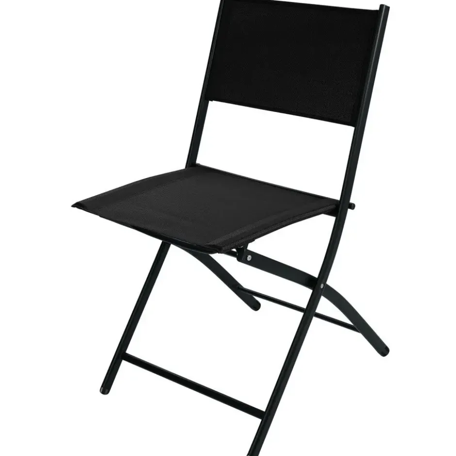 tectake Balkonset Düsseldorf 2+1, Zwart