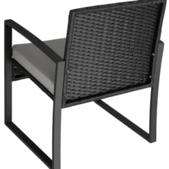 tectake - balkonset Granada - wicker - zwart