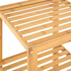 tectake Bambus rek 4 etages 33x33x97 cm, Bruin