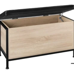 tectake Bank met opbergruimte Calico 81,5x41,5x50,5cm