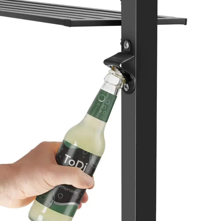 tectake BBQ Paviljoen - Waterdicht - Dubbel Dak - 316x150x250cm - Antraciet