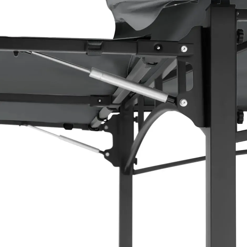 tectake BBQ Paviljoen - Waterdicht - Dubbel Dak - 316x150x250cm - Antraciet