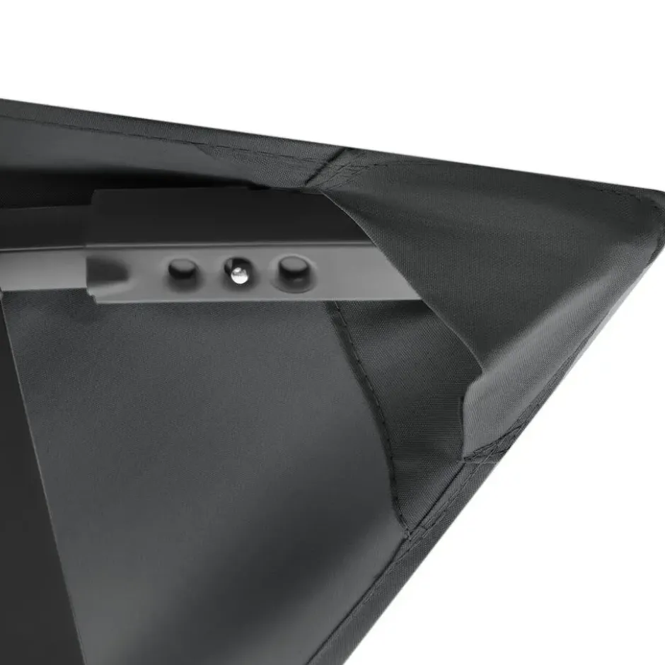 tectake BBQ Paviljoen - Waterdicht - Dubbel Dak - 316x150x250cm - Antraciet