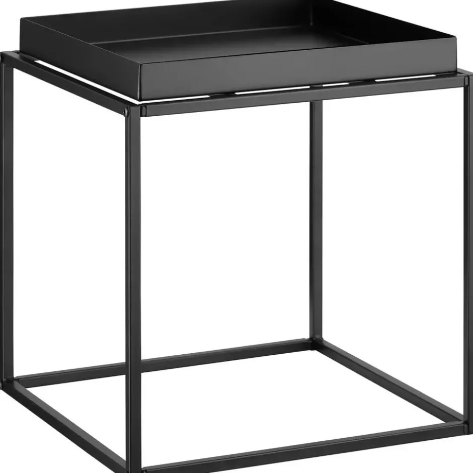 tectake Bijzettafel Cambridge 40x40x44cm, Zwart