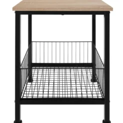 tectake Bijzettafel Grimsby 40x40x55,5cm, Industrieel Licht Hout, Eiken Sonoma