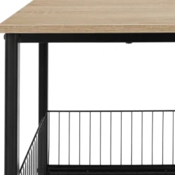 tectake Bijzettafel Grimsby 40x40x55,5cm, Industrieel Licht Hout, Eiken Sonoma