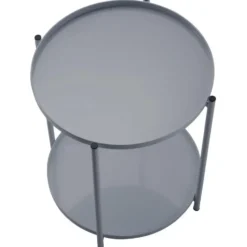 tectake Bijzettafel Oxford 45,5x45,5x53cm, Donkergrijs