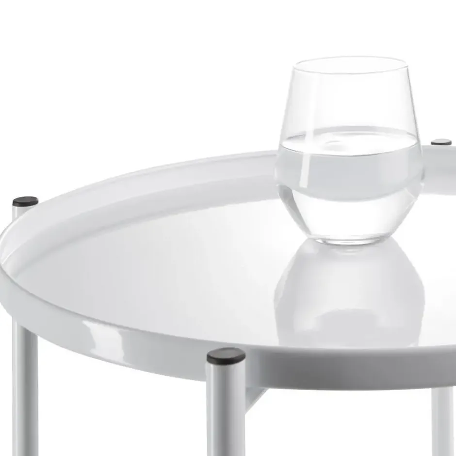 tectake Bijzettafel Oxford 45,5x45,5x53cm, Wit