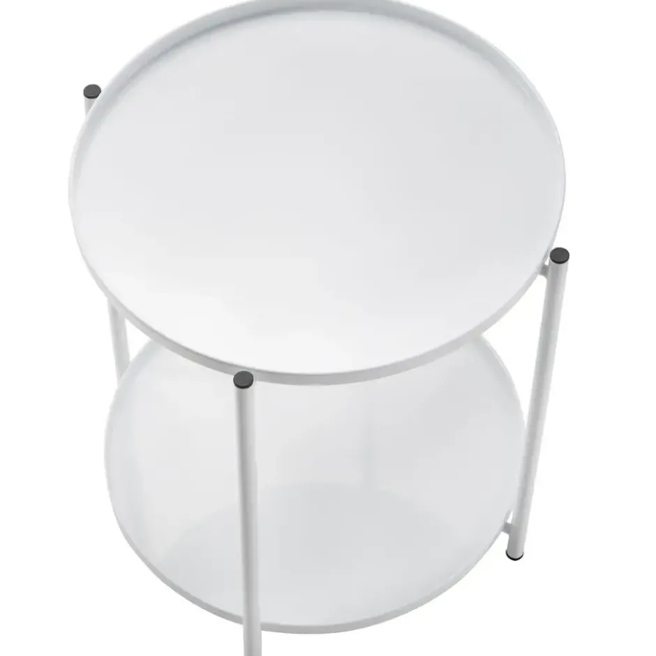 tectake Bijzettafel Oxford 45,5x45,5x53cm, Wit