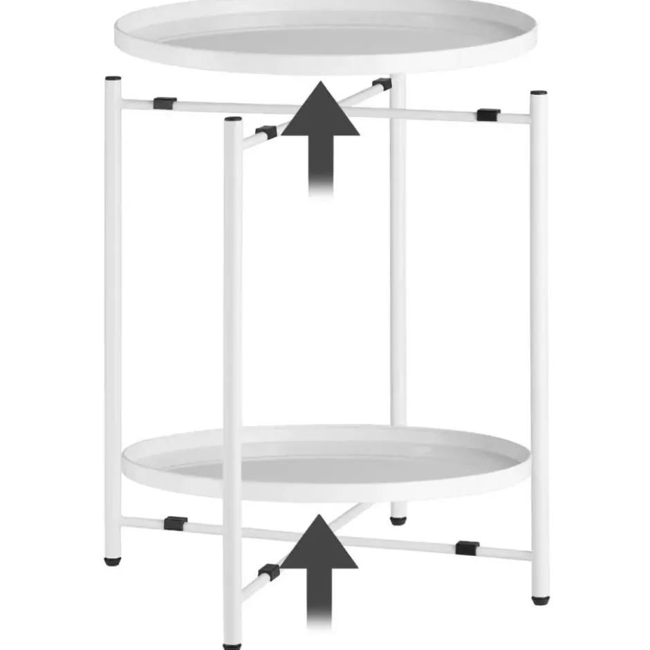 tectake Bijzettafel Oxford 45,5x45,5x53cm, Wit