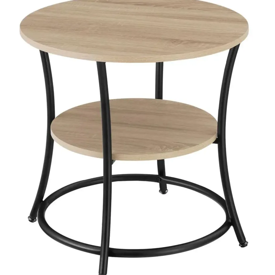 tectake Bijzettafel Saint Louis, Industrieel Licht Hout, Eiken Sonoma