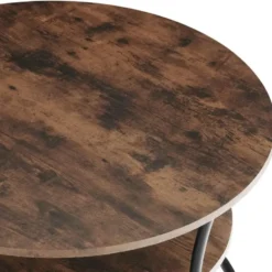 tectake Bijzettafel Saint Louis, Industrieel Hout Donker, Rustiek