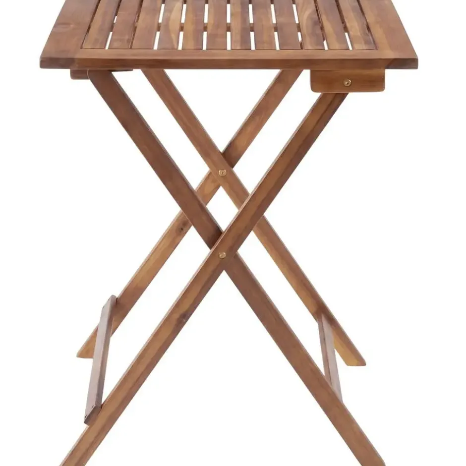 tectake Bistroset - Bruin - Geolied Acaciahout - Klapbaar - Weerbestendig