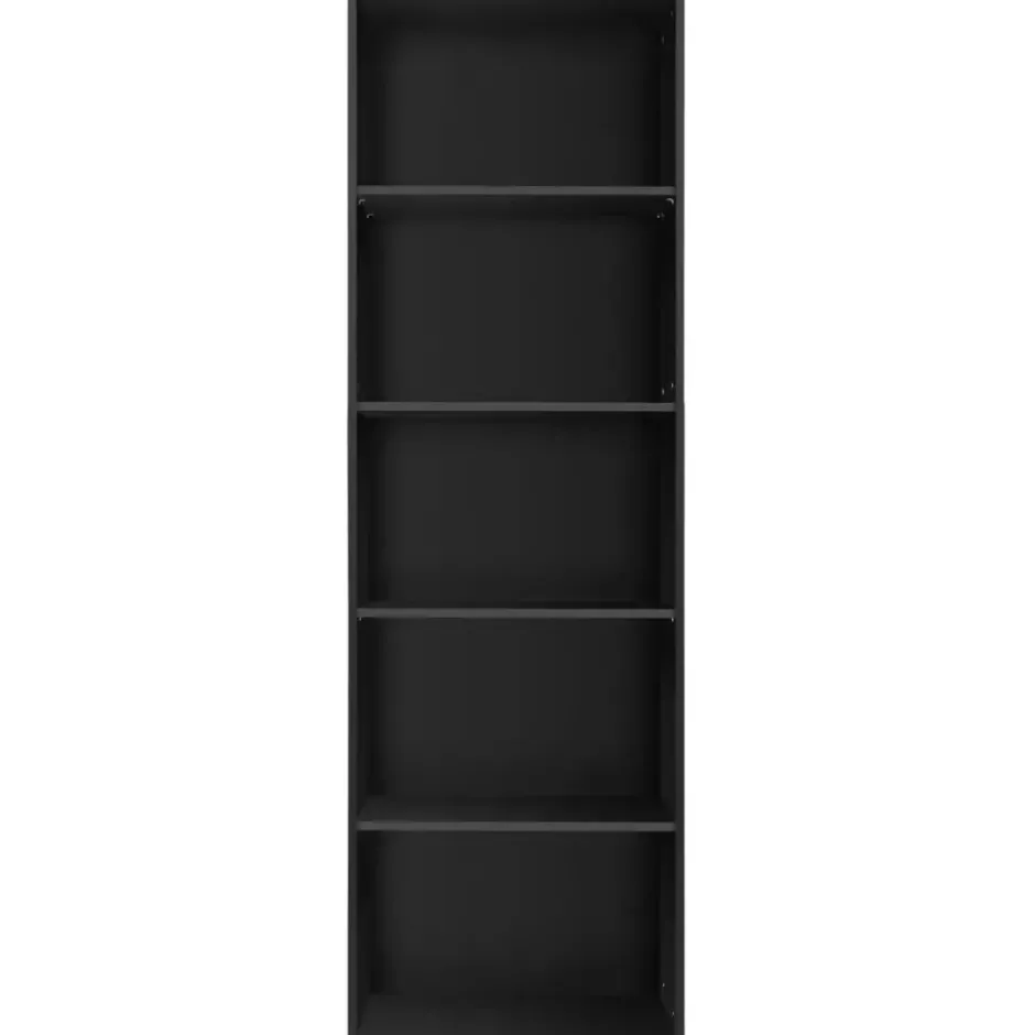 tectake Boekenrek Lexi 5 vakken 60x30x190cm, Zwart