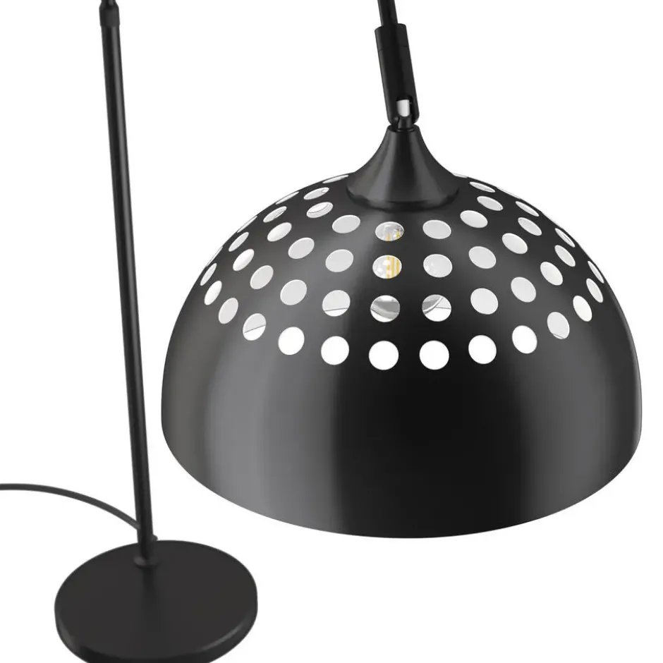 tectake Booglamp Arcus, staal, retro-stijl, 60W, Zwart