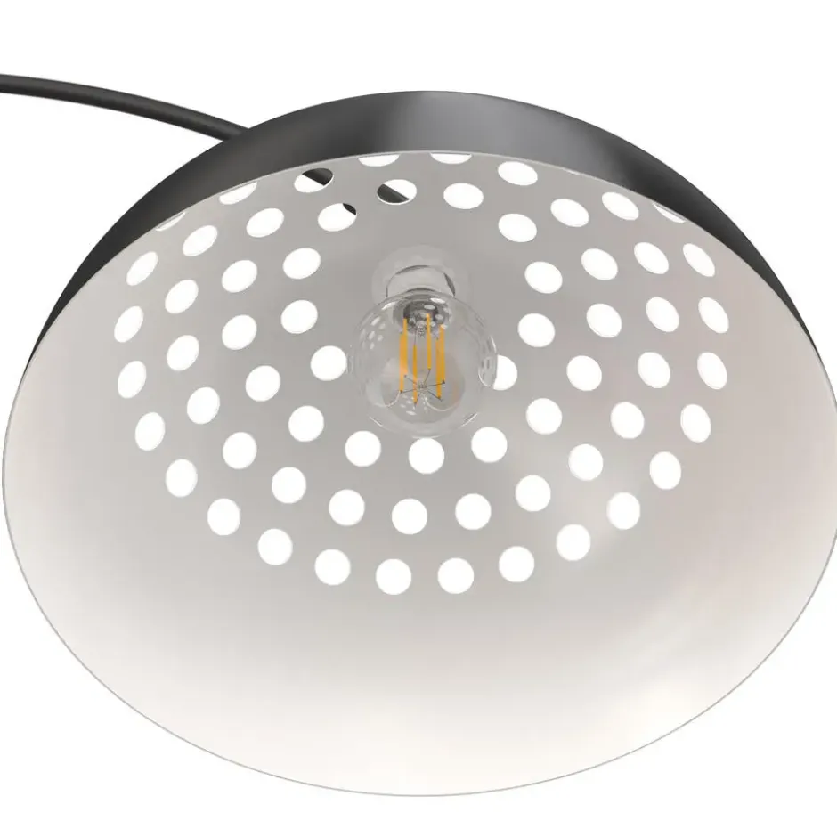 tectake Booglamp Arcus, staal, retro-stijl, 60W, Zwart