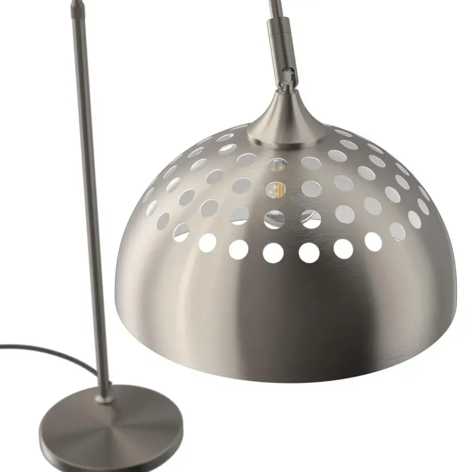 tectake Booglamp Arcus, staal, retro-stijl, 60W, Mat Nikkel
