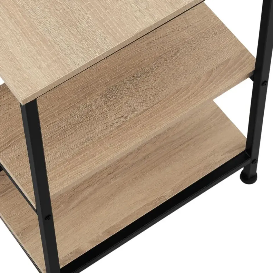 tectake Bureau Donegal 140x60x76,5cm, Industrieel Licht Hout, Eiken Sonoma