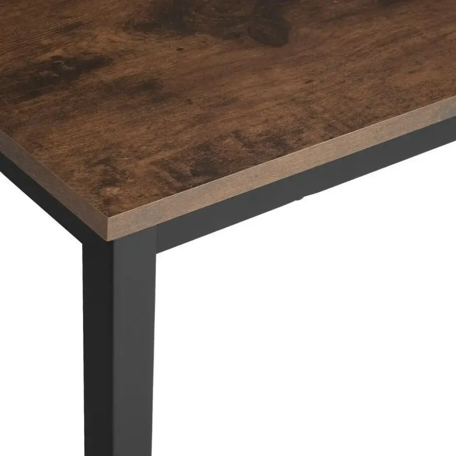 tectake Bureau Flint, Industrieel Hout Donker, Rustiek