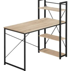 tectake Bureau Hershey 122x61x120cm, Industrieel Licht Hout, Eiken Sonoma