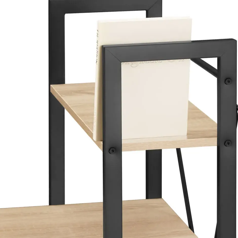 tectake Bureau Hershey 122x61x120cm, Industrieel Licht Hout, Eiken Sonoma