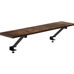 tectake Bureau Melrose 140x130x76,5cm, Industrieel Hout Donker, Rustiek
