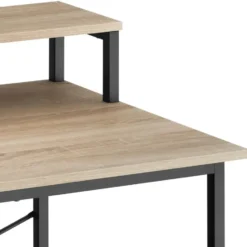 tectake Bureau met plank en organizer, Industrieel Licht Hout, Eiken Sonoma