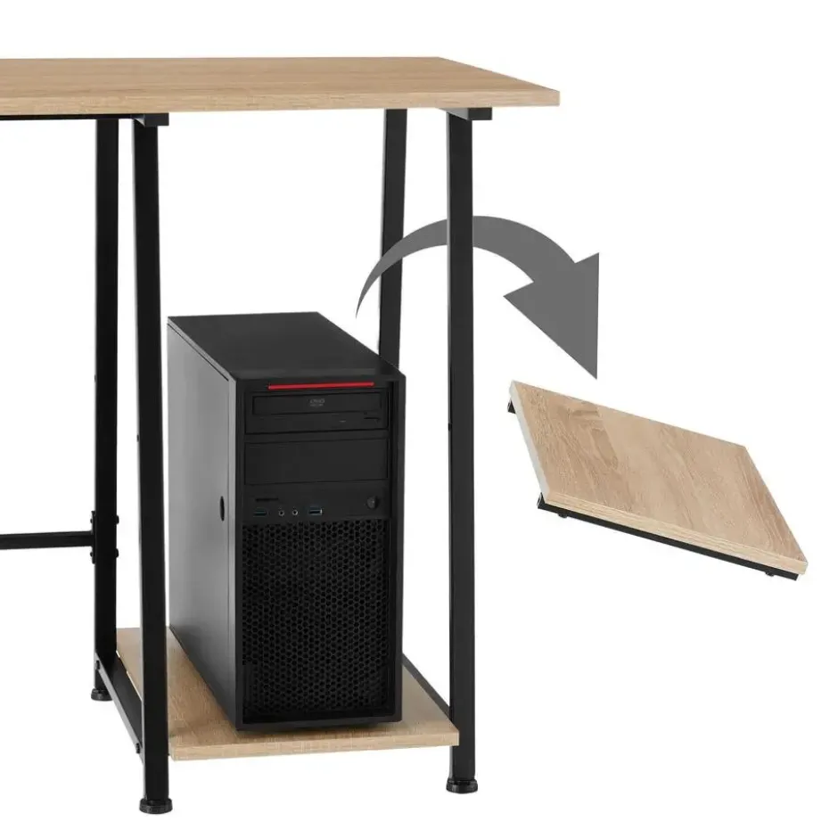 tectake Bureau Paisley 120x50x73,5cm, Industrieel Licht Hout, Eiken Sonoma