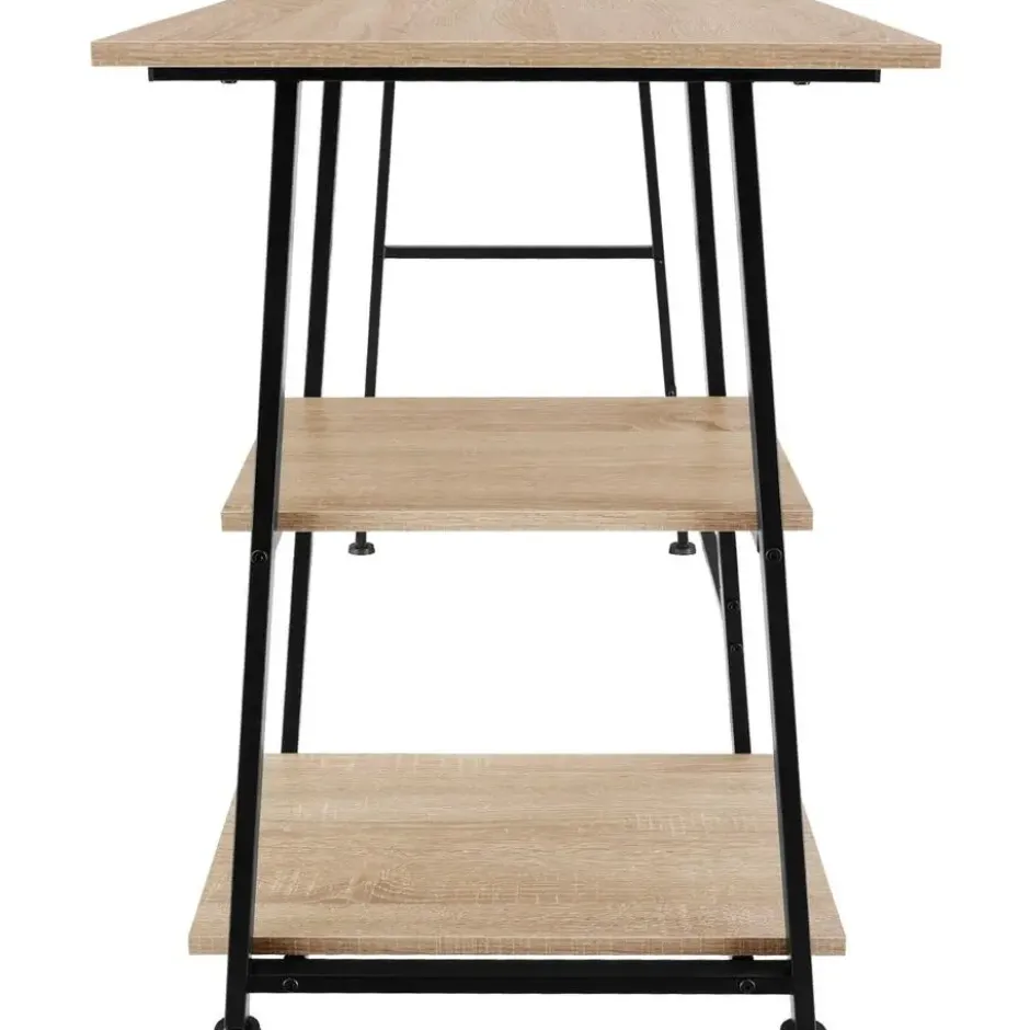 tectake Bureau Paisley 120x50x73,5cm, Industrieel Licht Hout, Eiken Sonoma