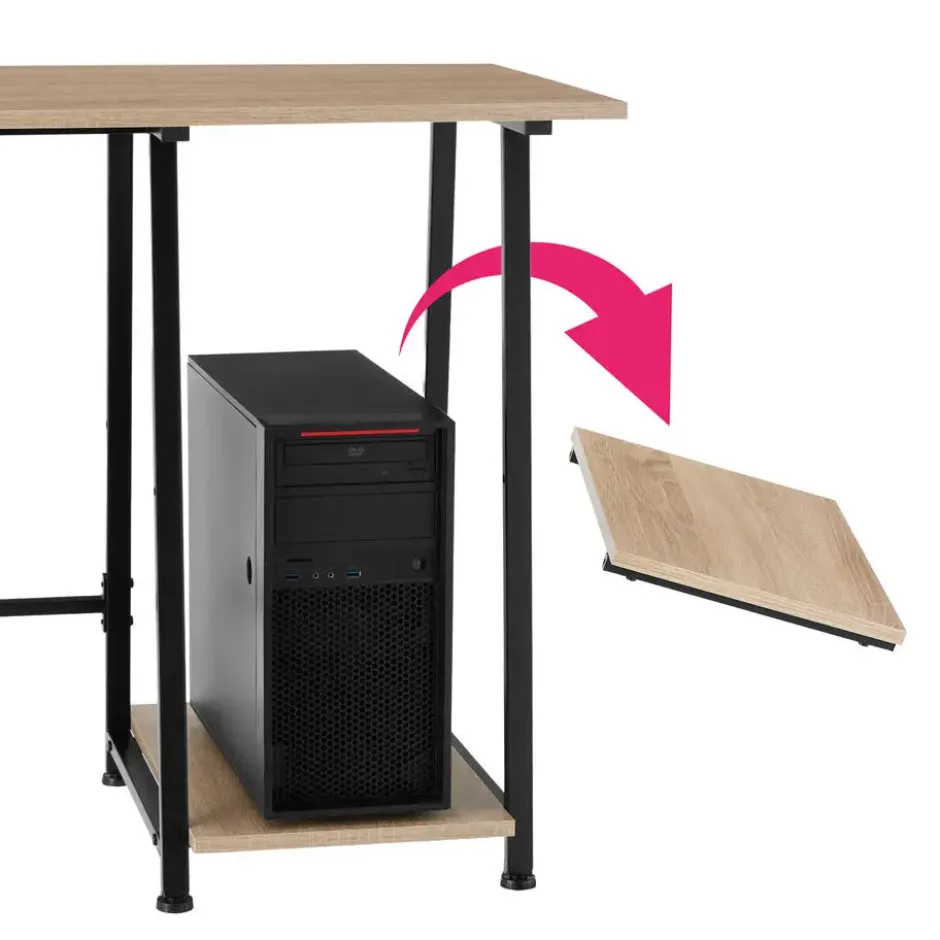 tectake Bureau Paisley 120x50x73,5cm, Industrieel Licht Hout, Eiken Sonoma