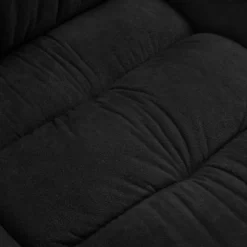 tectake Bureaustoel Jillien met voetsteun en veloursbekleding, Zwart