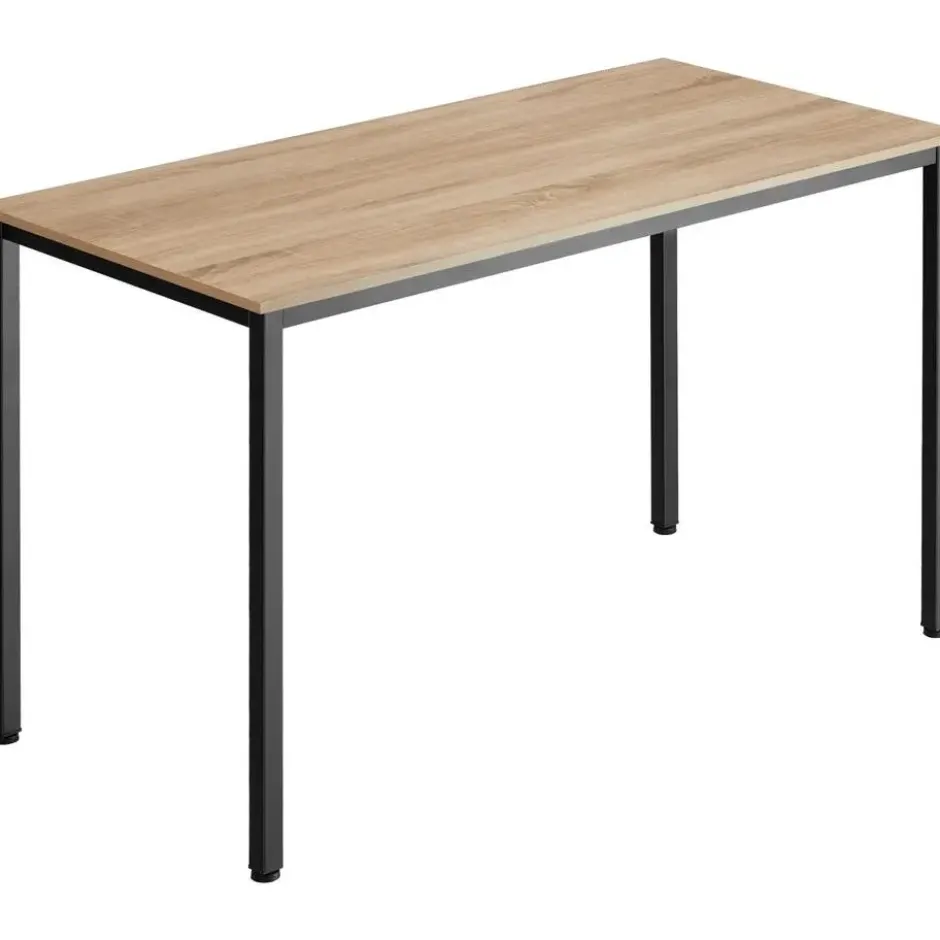tectake Bureau Vanport 120x60x75,5cm, Industrieel Licht Hout, Eiken Sonoma