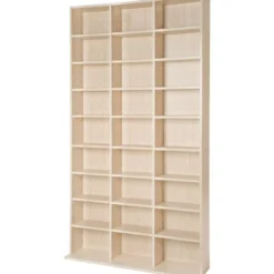 tectake Cd Dvd Kast, Beuken, Opslagruimte Voor Max 820 Cd's, 27 Vakken, MDF