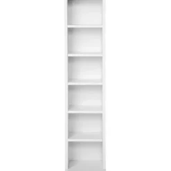 tectake CD mediakast met 6 vakken 90x21x20cm, Wit
