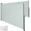 tectake Dubbelzijdige Zonwering - Grijs - 600x180 cm - Oprolmechanisme