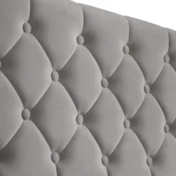 tectake Gestoffeerd bed met LED & opbergruimte, 140 x 200 cm, Donkergrijs