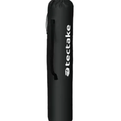 tectake - Gestoffeerde campingstoel MTX, opvouwbaar, met bekerhouder, Zwart