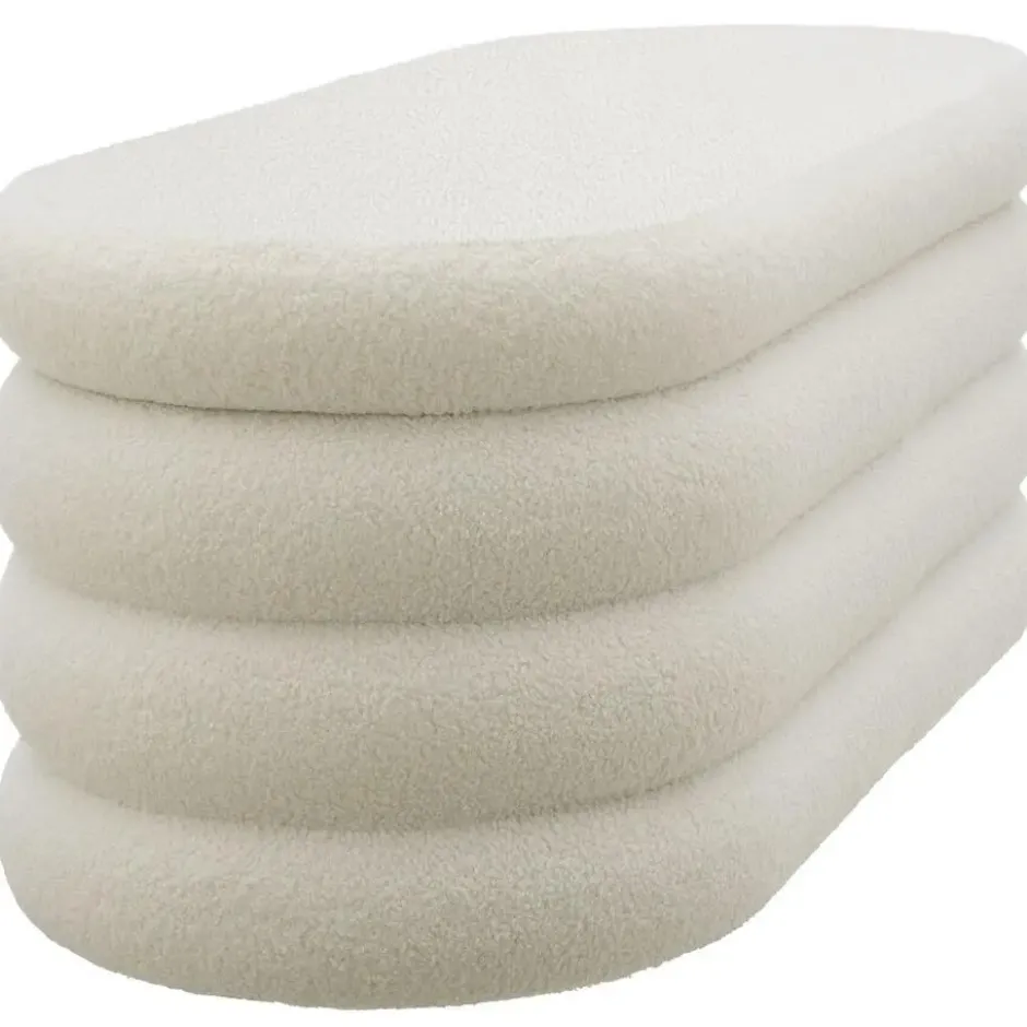 tectake Gestoffeerde Zitbank, Bouclé, 110x45x42 cm, Draagkracht 150 kg