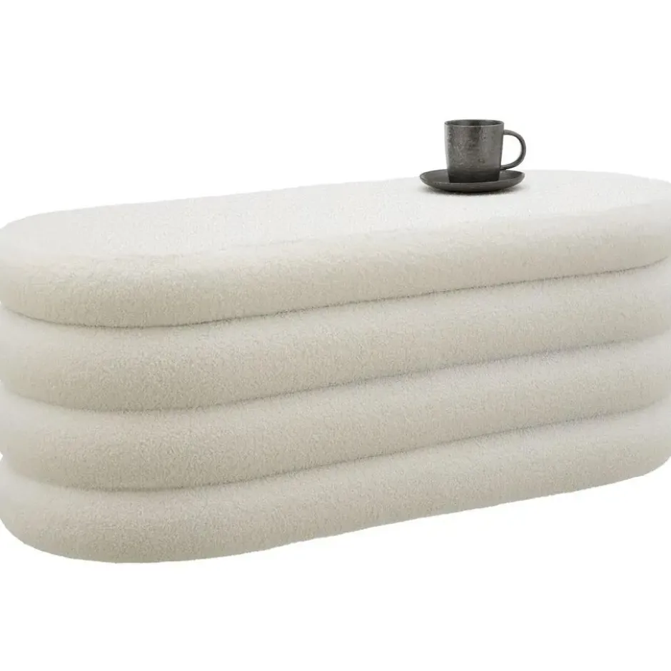tectake Gestoffeerde Zitbank, Bouclé, 110x45x42 cm, Draagkracht 150 kg