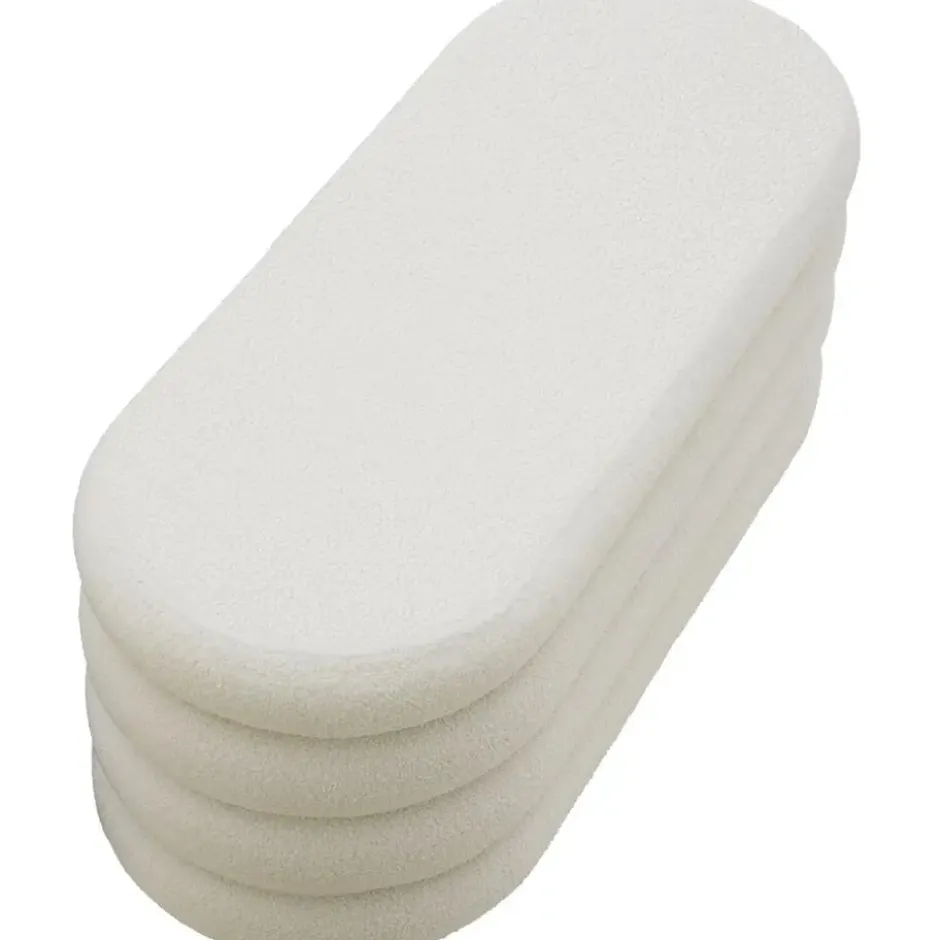 tectake Gestoffeerde Zitbank, Bouclé, 110x45x42 cm, Draagkracht 150 kg
