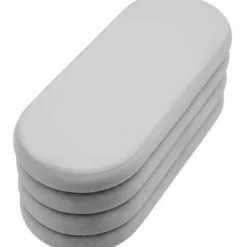 tectake Gestoffeerde Zitbank, Fluweel Grijs, 110 x 45 x 42 cm