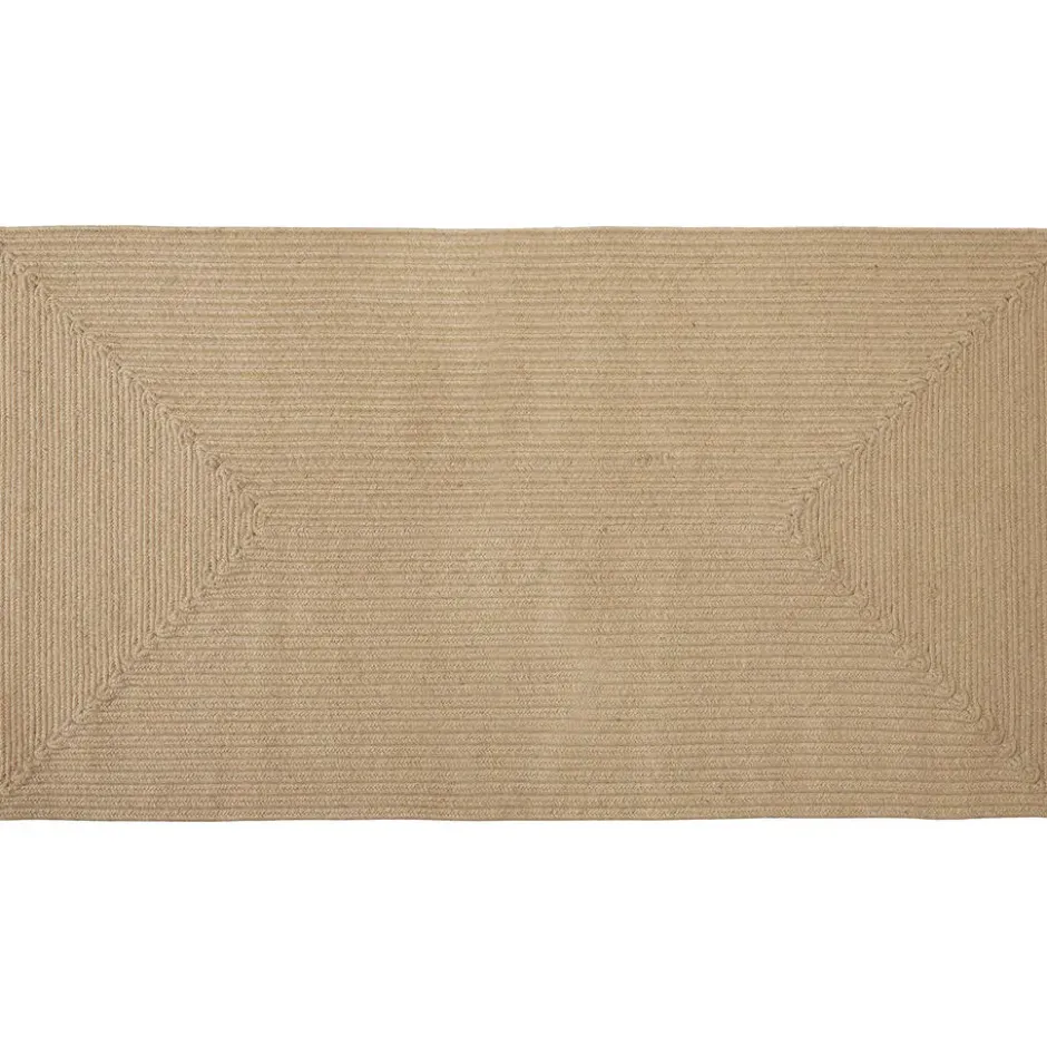 tectake® Gevlochten vloerkleed Vibe van jute, boho-stijl 80 x 150 cm