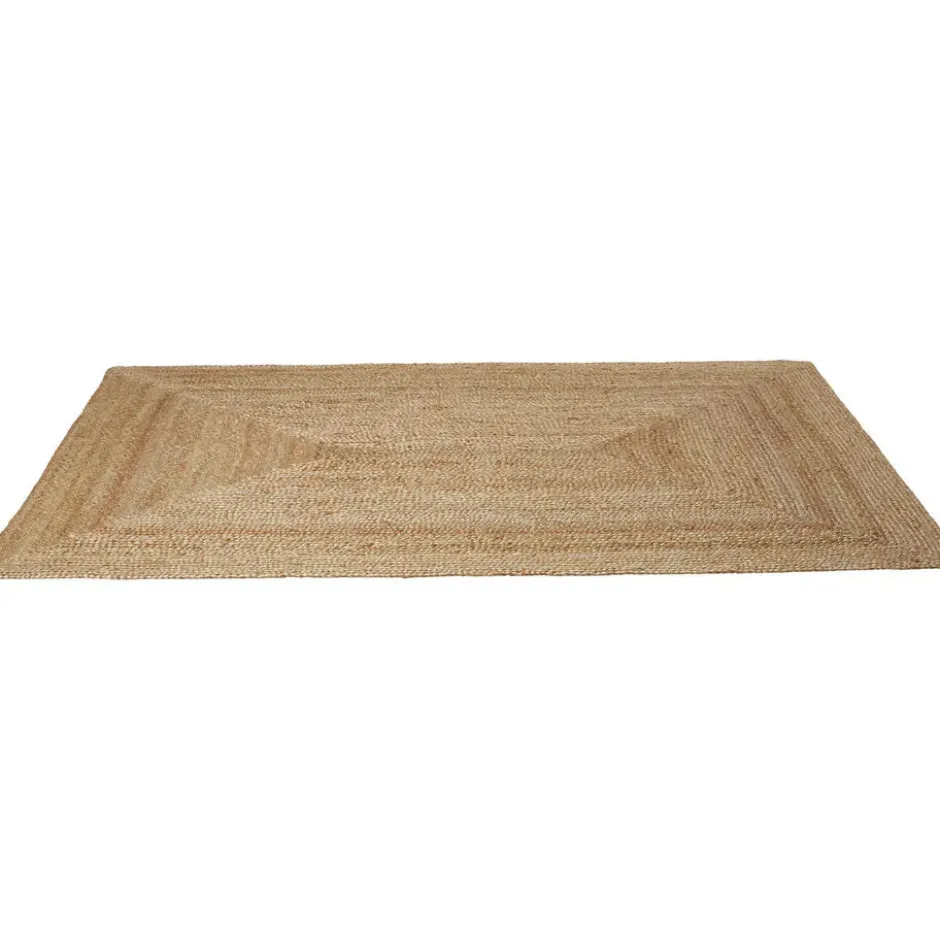 tectake® Handgeweven vloerkleed Glim van jute, boho-stijl 160 x 230 cm