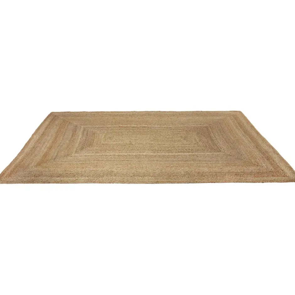 tectake® Handgeweven vloerkleed Glim van jute, boho-stijl 200 x 290 cm