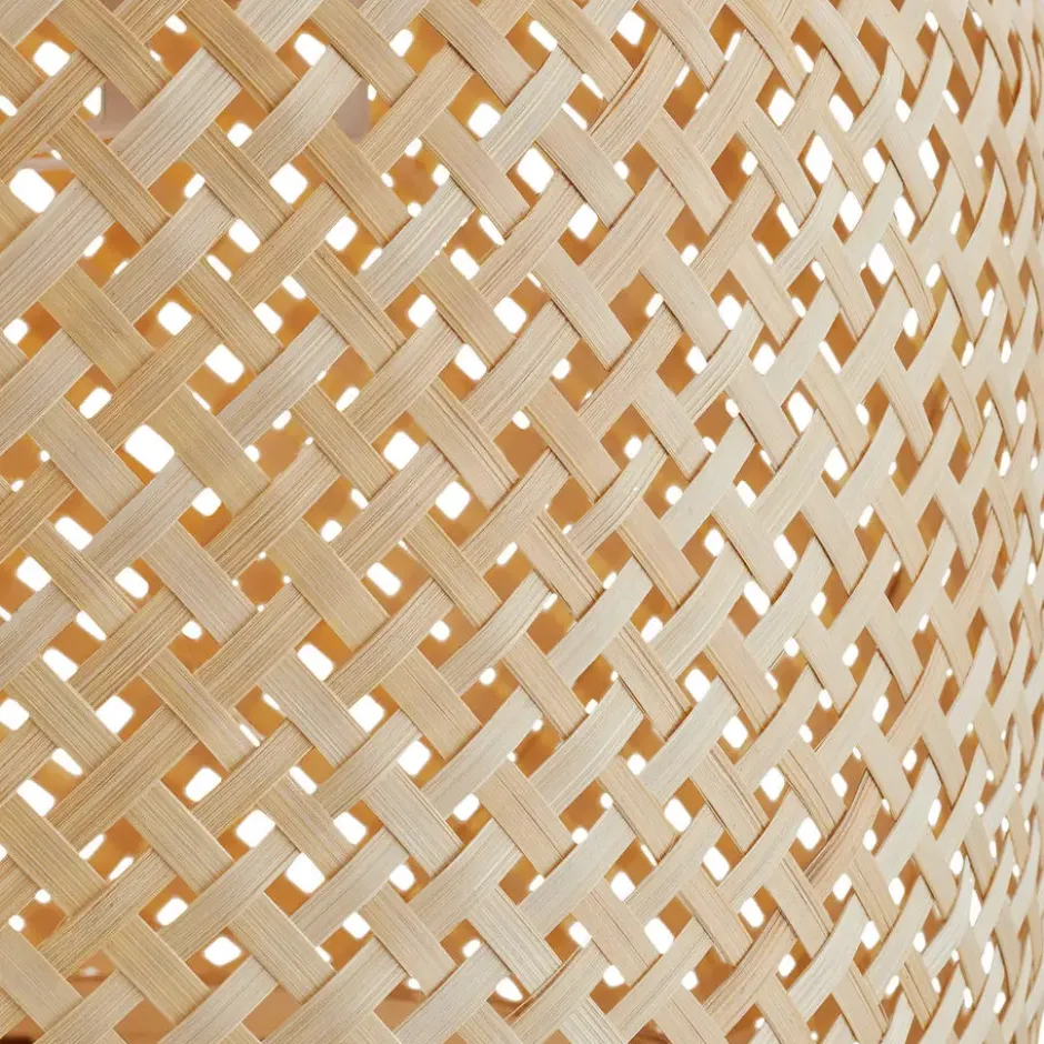 tectake Hanglamp Lignea Lux van bamboe, in boho-stijl, 40W, Bruin