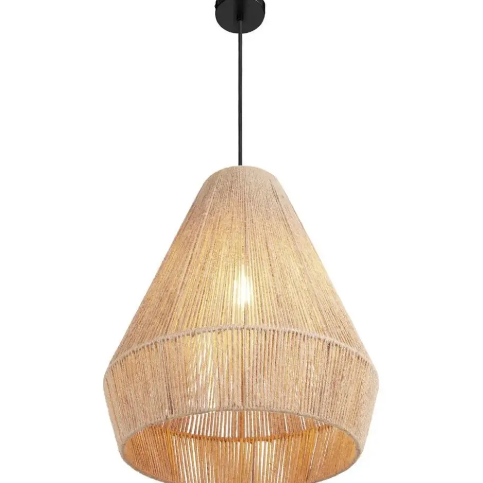 tectake Hanglamp Suri van jute in boho-stijl, 40W, Natuur