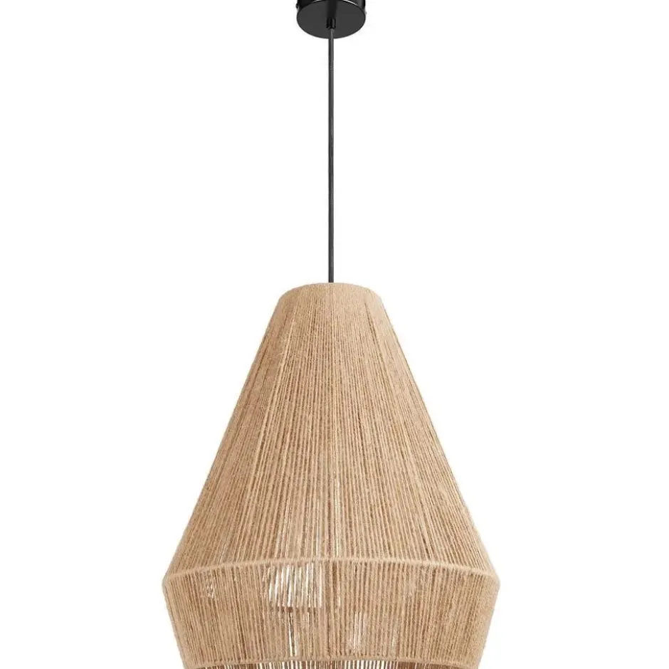 tectake Hanglamp Suri van jute in boho-stijl, 40W, Natuur