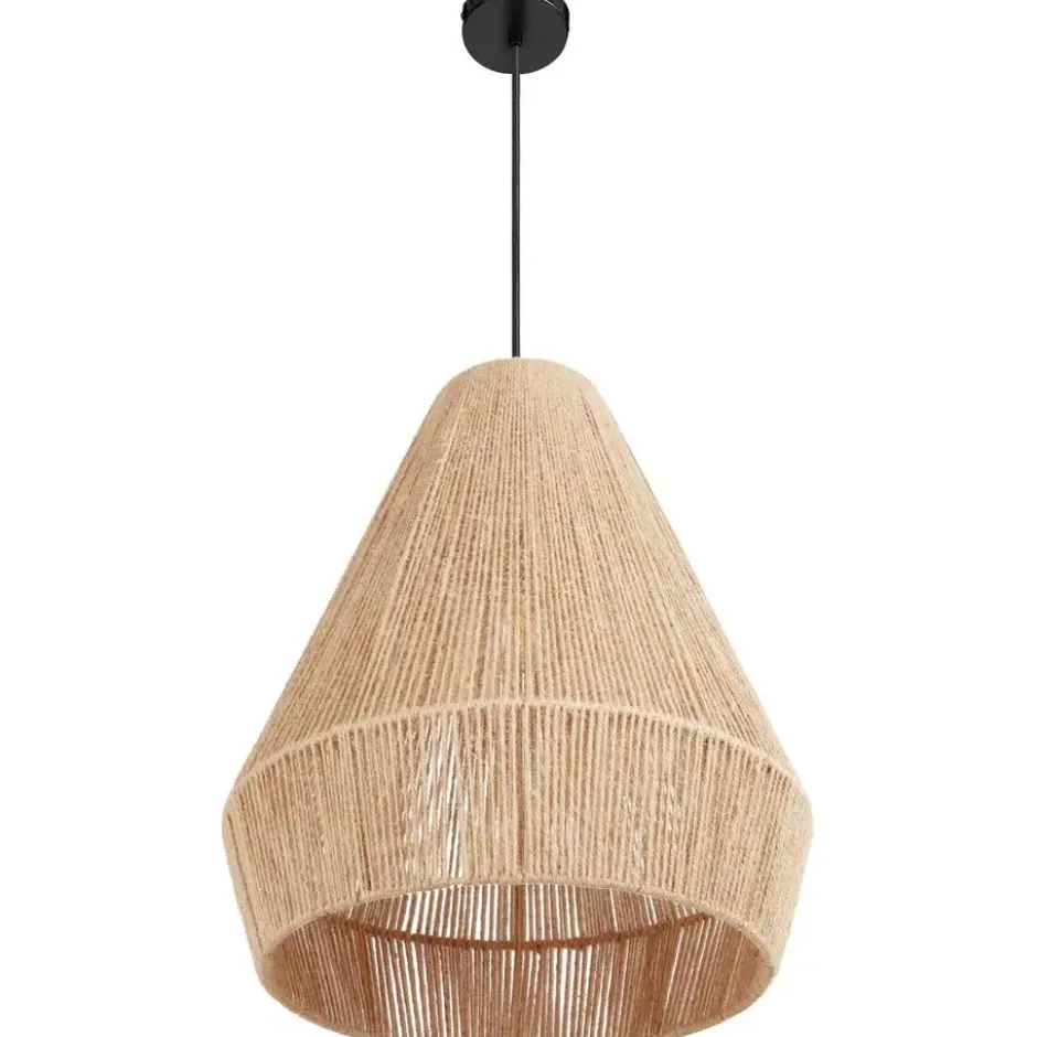 tectake Hanglamp Suri van jute in boho-stijl, 40W, Natuur