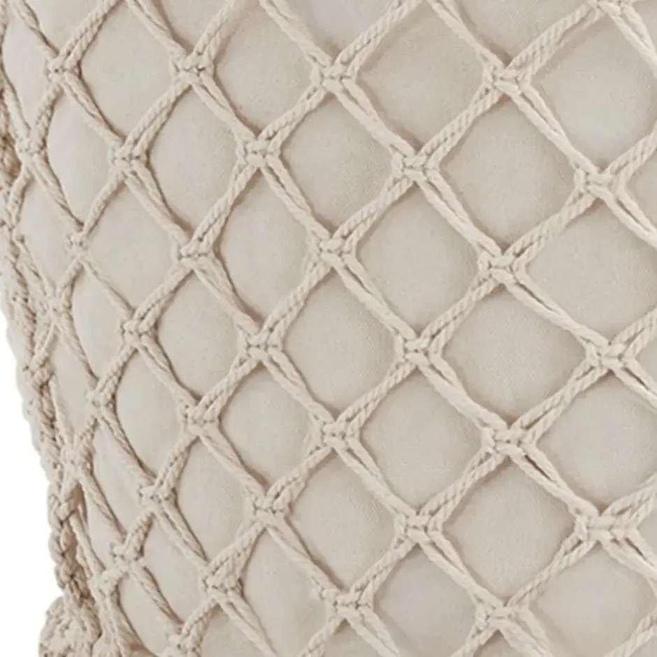 tectake Hangstoel Beige - Superzacht Groot Kussen - Stabiel Stalen Frame